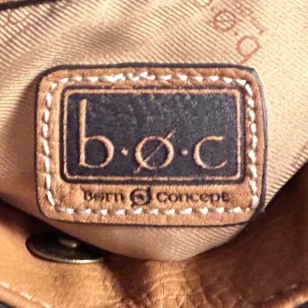 BOC Born Concept Patchwork Stripe Canvas Leather Crossbody Bag Purse Boho Casual - Picture 5 of 8